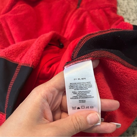 Columbia Interchange Red & Black Fleece Full-Zip Jacket Sweater Size Medium - Picture 6 of 10